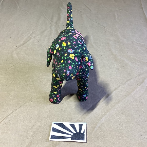 PINK Victoria's Secret Floral "PEACE" Dog Plush - Picture 3 of 7
